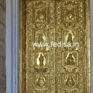 Silver Temple Door Brass Temple Door Wooden Door Design For Temple Mandir Lokhandi Safety Door Design