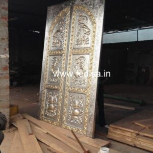 Carved Silver Door Carved Brassr Door Mandir Door Design For Home Temple Darwaje Ki Design