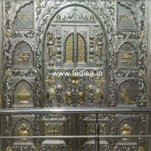 Silver Temple Door? Brass Temple Door? Temple Wooden Door Design Mandir Gate Design For Main Door