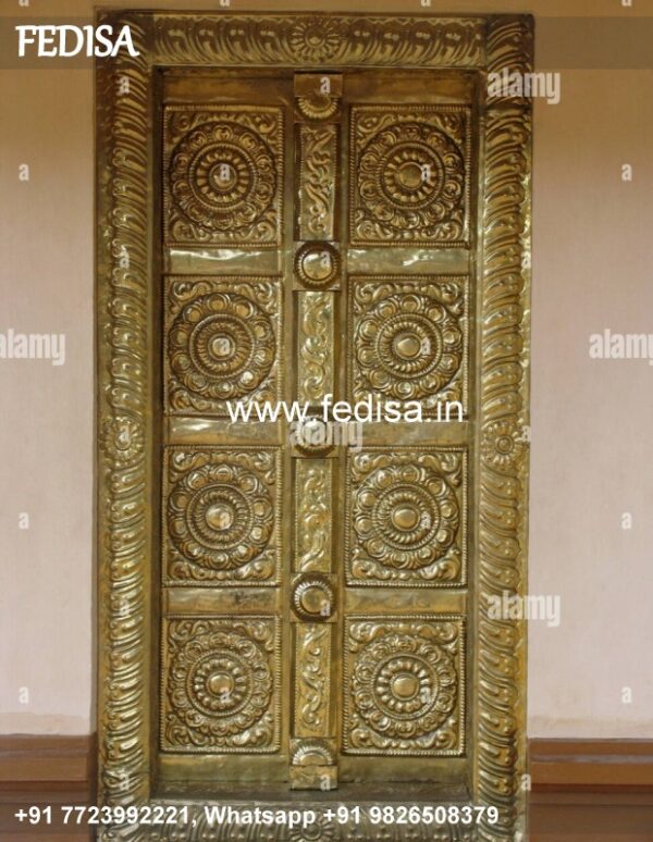 Carved Silver Door Carved Brassr Door Home Mandir Door Design Mandir Latest Door Design 2021