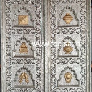 Carved Silver Door Carved Brassr Door Temple Door Design For Home Temple Teak Wood Door Price