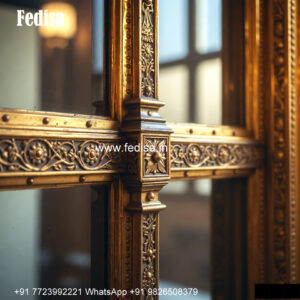 Classic Window Design Carved Wooden Windows No-373