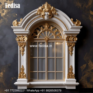Classic Window Design Carved Wooden Windows No-568
