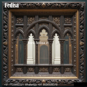 Classic Window Design Carved Wooden Windows No-802