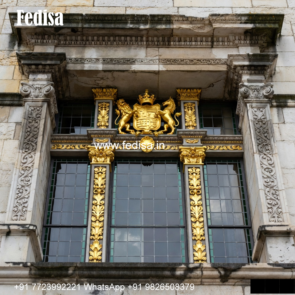 Classic Window Design Carved Wooden Windows No-1270