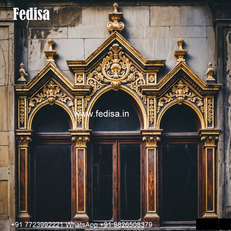 Classic Window Design Wooden Frame Window Design No-1460