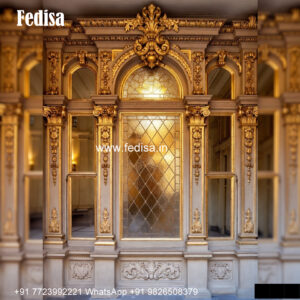 Classic Window Design Carved Wooden Windows No-1543