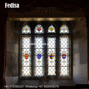 Classic Window Design Carved Wooden Windows No-1894