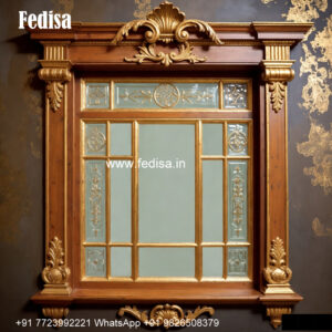 Classic Window Design Carved Wooden Windows No-2323