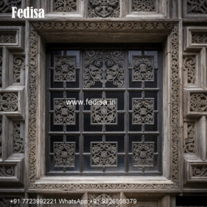 Classic Window Design Carved Wooden Windows No-2674