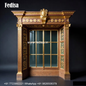Classic Window Design Carved Wooden Windows No-2713