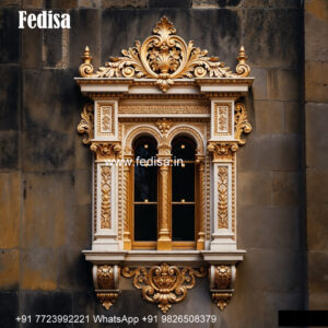 Classic Window Design Carved Wooden Windows No-2752