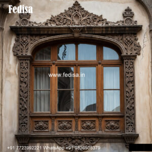 Classic Window Design Wooden Frame Window Design No-3293