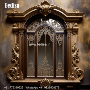 Classic Window Design Carved Wooden Windows No-3337