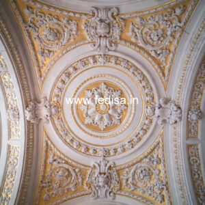 Luxury Ceiling Design False Ceiling Design For Living Room With Two Fans No-536