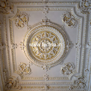Luxury Ceiling Design False Ceiling For Hall With 2 Fans No-794