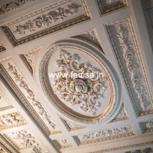 Luxury Ceiling Design Double Fan Pop Design Plus Minus No-1045