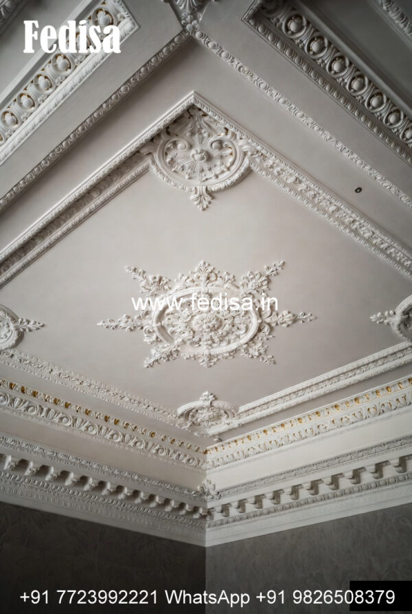 Luxury Ceiling Design Plus Minus Pop Design For Lobby Roof No-1254 - Fedisa