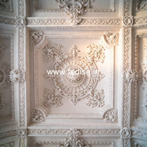 Luxury Ceiling Design False Ceiling Design For Rectangular Living Room With Two Fans No-1788