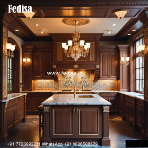 U-shaped Traditional Kitchen Corian Countertops No-029