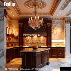 Luxury Classic Kitchen Interior Design White Cabinets No-108