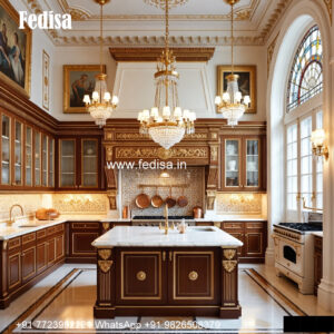 L-shaped Classic Kitchen Kitchen Island Design No-180