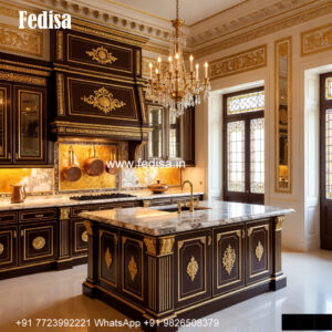 U-shaped Traditional Kitchen Modular Kitchen Cabinets No-219