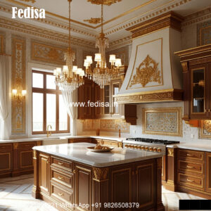 Classic Modular Kitchen Design Painting Countertops No-296