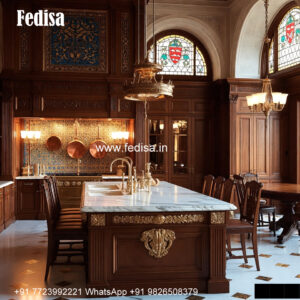 L-shaped Classic Kitchen Small Modular Kitchen No-332