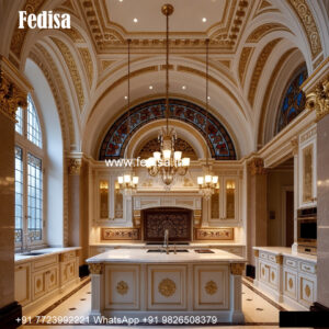 L-shaped Classic Kitchen Open Concept Kitchen Living Room Small Space No-370