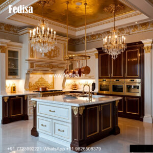 U-shaped Traditional Kitchen Small Kitchen Cupboard Designs No-409