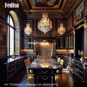 Luxury Classic Kitchen Interior Design Small Gray Kitchen No-450