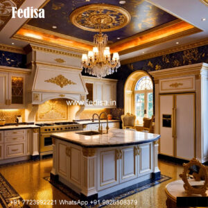 Classic Kitchen With Island Small Basement Kitchen No-483