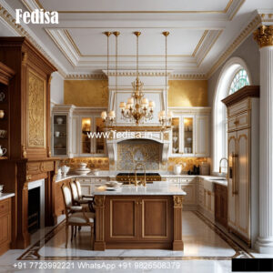 Luxury Classic Kitchen Interior Design Small Upper Cabinets No-488