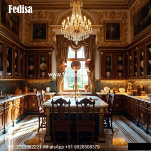 Classic Kitchen Design With Wooden Cabinets Small Kitchen Wall Cupboards No-532