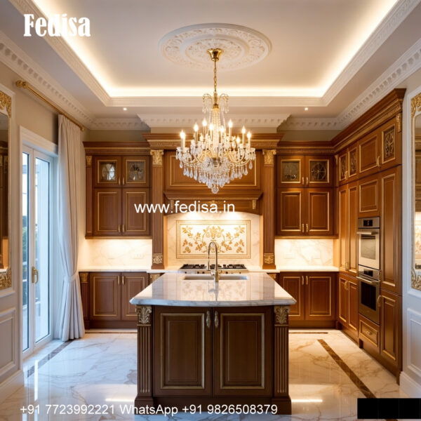 Luxury Classic Kitchen Interior Design Small Kitchen With Vaulted ...