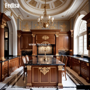 Open Classic Kitchen Layout Kitchen Island Design No-596