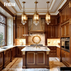 Elegant Kitchen Design Black Kitchen Island No-613