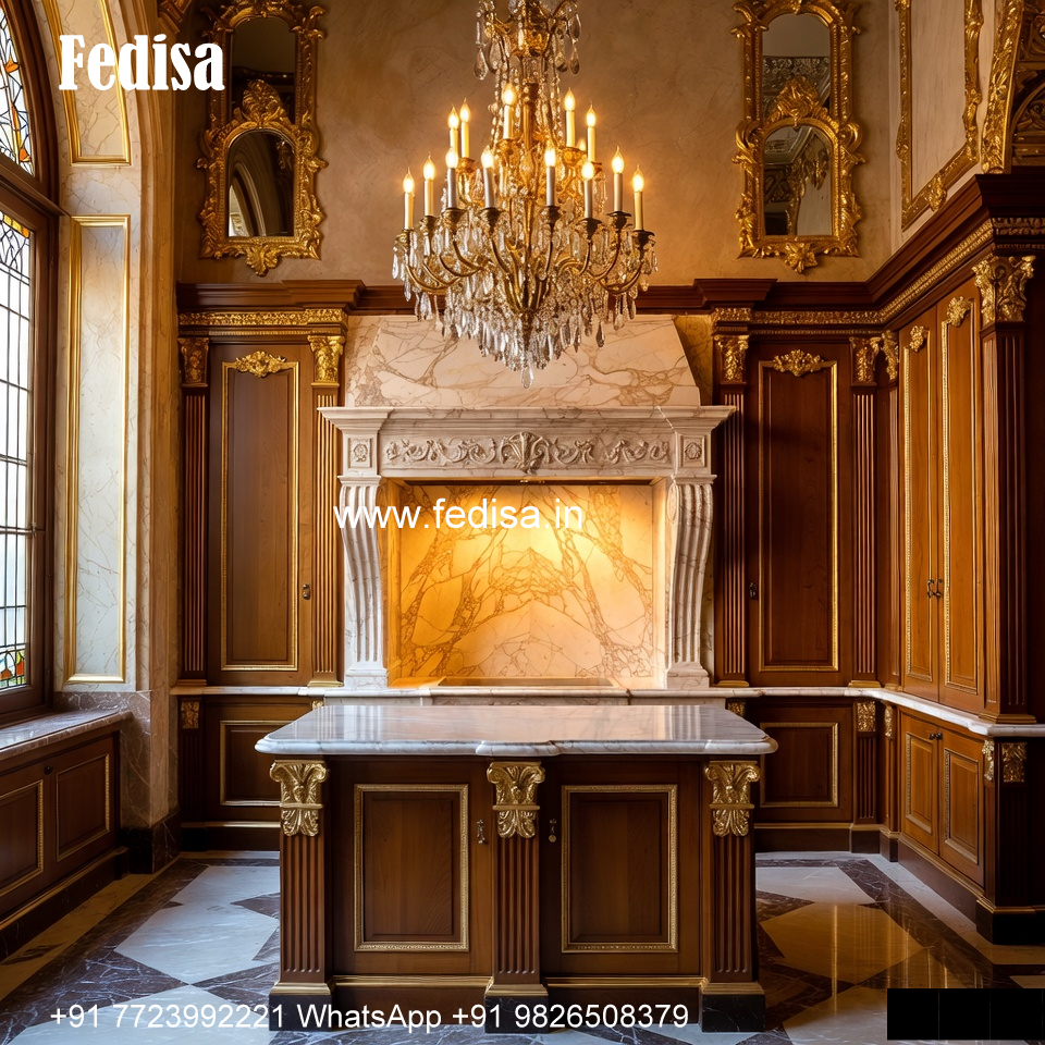 Classic Cabinet Handles Oak Kitchen Island No-670