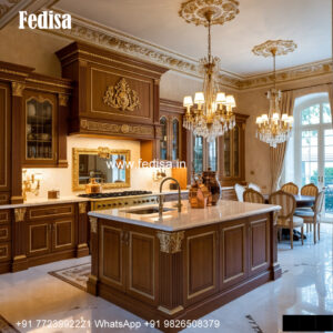 Classic Kitchen With Island Stationary Kitchen Island No-825
