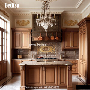 Luxury Classic Kitchen Interior Design Oversized Kitchen Island No-906