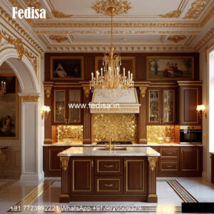 Classic Kitchen Interior Kitchen Island Attached To Wall No-921