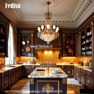 Traditional Kitchen Design With Modern Touch Built In Kitchen Island No-947