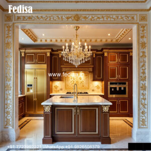 U-shaped Traditional Kitchen Peninsula Kitchen Design No-979