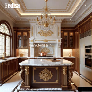Classic Kitchen With Island Circular Kitchen Island No-1015