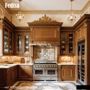 Classic Modular Kitchen Design L Shaped Kitchen With Peninsula No-1018