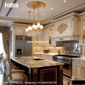 Luxury Classic Kitchen Interior Design Kitchen Peninsula Attached To Wall No-1020
