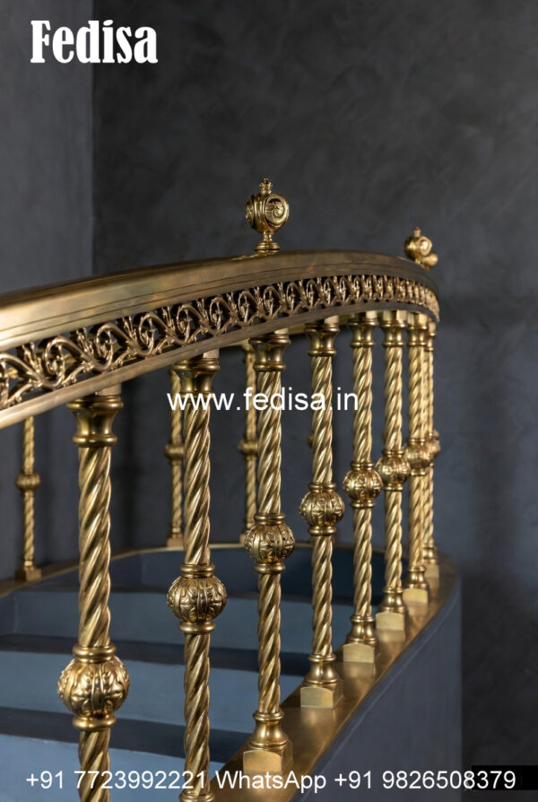 Isha Railing Indian Staircase Railing Ideas No-159 - Fedisa