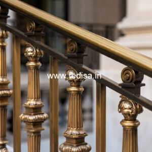 Ghar Balcony Design With Steel Railings No-759