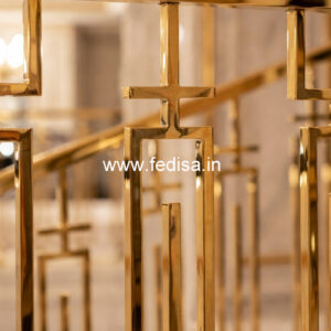 Stylish Balcony Railing Design With Glass And Steel No-1594